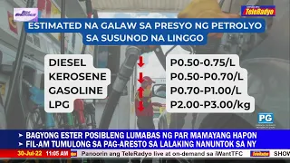 Slight drop in diesel, kerosene, LPG prices set next week; gasoline to increase | TeleRadyo