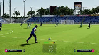 eFootball 22- Trying Knuckleball Freekick from Halfway Line