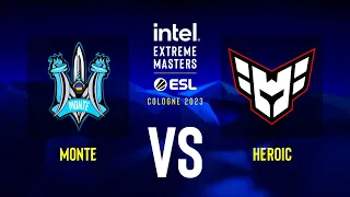 Monte vs. Heroic - Map 1 [Mirage] - IEM Cologne 2023 - Group A