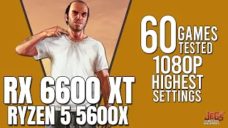 RX 6600 XT + Ryzen 5 5600x | 60 games tested | highest settings 1080p benchmarks!