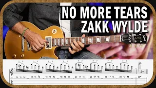 ZAKK WYLDE - NO MORE TEARS (solo) - TUTORIAL w/ tabs