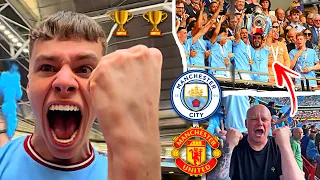 The Moment Manchester City Win FA CUP & MANCHESTER DERBY At Wembley!