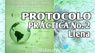 Manual de Laboratorio de biología básica práctica No. 2 llena, BIO - 018