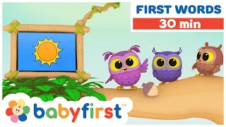 Hoot, Scoot & What | Learn Vocabulary for Kids | Learn Animals & Words for toddlers  | BabyFirst TV