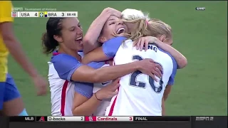 U.S. Women's National Team Score Three Goals In Nine Minutes To Beat Brazil