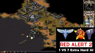 Red Alert 2 1 vs 7 Brutal AI: Don't step on the crocodile Map