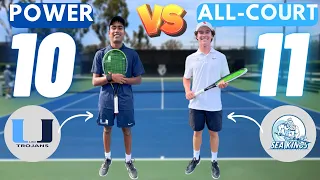 UTR 10 vs UTR 11! | Power vs All-Court