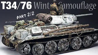 T34/76 in winter camouflage - Part 2 - 1/35 Tamiya - Tank Model - [ Painting - weathering ]