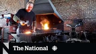 Montreal blacksmith forging 12th century tools to rebuild Notre-Dame in Paris