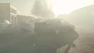 Doing donuts and burnouts with 2 CSAir bagged BMW E92 M3