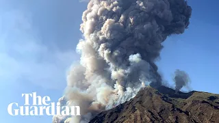 Volcano erupts on Italian island Stromboli