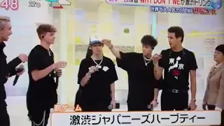 Why Don't We tries a bitter tea on Japan television show .