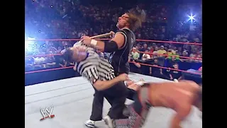 128 Triple H ''accidentally'' hits Shane with a sledgehammer - RAW 15 May 2006