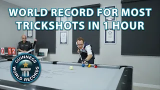 MOST POOL TRICK in 1H!! Official Guinness World Record ft Venom Trickshots