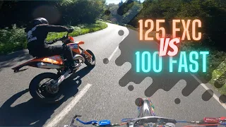 NE ME PARLEZ PAS DE 100 FAST, ENCORE MOINS DE FREINAGE !!! LA KTM A 16 000tr/min !!! TOUT SCHUSS !!!