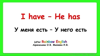 Rainbow English 3 класс. I have - He has.