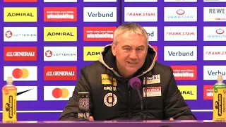 Peter Pacult (Trainer Austria Klagenfurt) - die Pressekonferenz nach der Niederlage bei Austria Wien