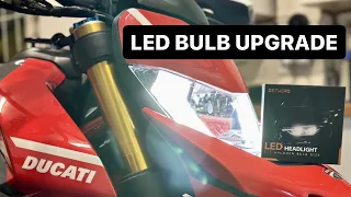 Zero to LED.. Best Headlight Upgrade for my 2022 Ducati HyperMotard 950 SP