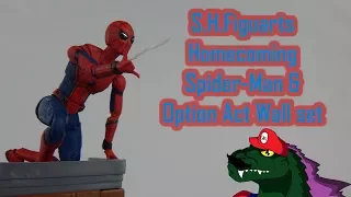 S.H.Figuarts SpiderMan Homecoming SpiderMan and the Option Act wall Set Review