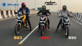 PULSAR Ns200 Bs3 Vs Pulsar Ns200 Bs4 Vs Pulsar Ns200 Bs6 Race | Collabe With Rough Rider Azam |