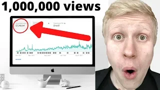 This Is How Much YouTube Paid Me For 1,000,000 Views (not clickbait)