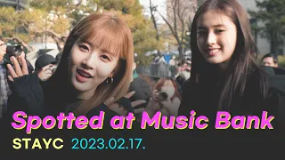 [4K] (Spotted at Music bank) STAYC 뮤직뱅크 출근길 20230217 | KBS WORLD TV