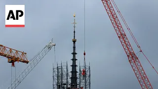 New spire revealed at Notre Dame Cathedral