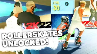 I GOT LEVEL 30 AND UNLOCKED ROLLERSKATES in NBA 2K22! NEW REP REWARD REACTION!