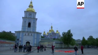 Candle vigil for Chernobyl in Kiev square