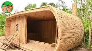 Build Most Bamboo Living House Villa And Swimming Pools Inside