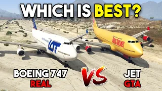 GTA 5 JET PLANE VS REAL BOEING 747 PLANE (WHICH IS BEST?)