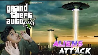 ALIENS ATTACK ON MICHAEL IN GTA V 😨 | GTA V GAMEPLAY | GTA V INTENSE GAMEPLAY | MUBASHIR GAMING