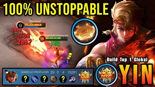 29 Kills No Mercy!! Monster Yin 100% Unstoppable Build - Build Top 1 Global Yin ~ MLBB