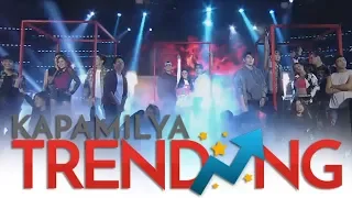 Louise, Roxanne, Yassi, and Hashtags in a fiery dance number