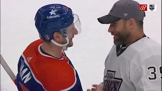 Edmonton Oilers and Los Angles Kings Handshake Line