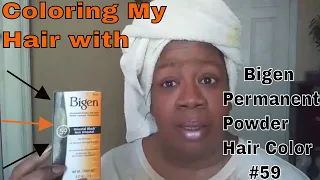 Coloring My Hair with Bigen Permanent Powder Hair Color#59