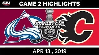 NHL Highlights | Avalanche vs Flames, Game 2 – Apr 13, 2019