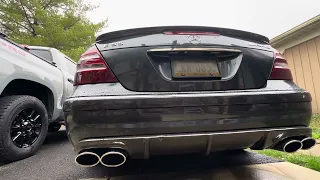 E55 amg (headers, no cats, stock resonator, c63 mufflers)