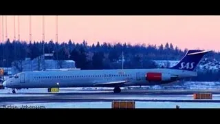 Scandinavian Airlines McDonnell Douglas MD-82 Landing At GOT/ESGG