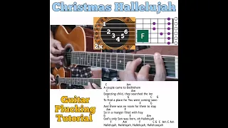 Christmas Hallelujah guitar chords w/ lyrics & plucking tutorial