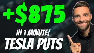 +$875 Day Trading $TSLA Puts I Scalp Trading Strategy I Stocks and Options I How To Day Trade