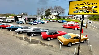 Classic American Muscle Car Lot Inventory Walk 4/3/23 Maple Motors Hot Rods For Sale Dealer Rides