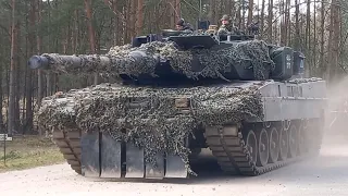 Leopard 2 A7V am TrÜbPl Klietz- Wettiner Schwert 2022