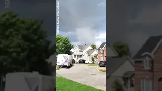 This is the tornado that has caused 'significant damage' in Quebec #shorts