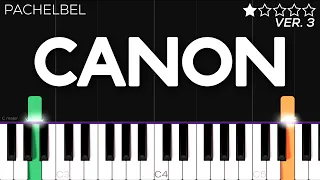 Canon In D - Pachelbel | EASY Piano Tutorial