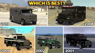 GTA : WHICH IS BEST SWAT VAN? (GTA 5, 4, SAN, VC, 3)