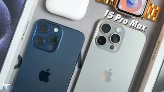 iPhone 15 Pro Max Natural & Blue Titanium Unboxing & First Impressions!