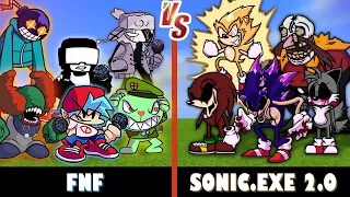 Friday Night Funkin' vs. Sonic.EXE 2.0 | Minecraft (Who's Stronger!?)