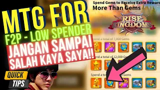 TIPS More Than Gems F2P Low Spender - Golden Heads or VIP or Materials ? RISE OF KINGDOMS INDONESIA