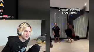 xQc reacts to iShowSpeed's Insane Backflip